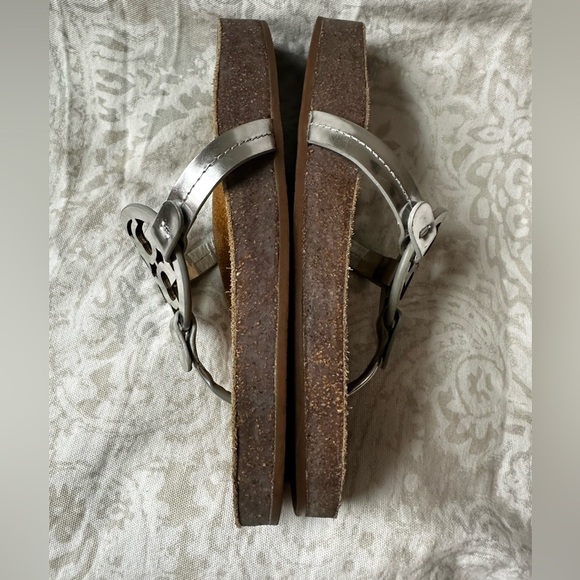 Tory Burch Silver and Brown Sandals - Picture 10 of 14